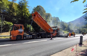 Berchtesgaden Baustelle Asphaltierung 