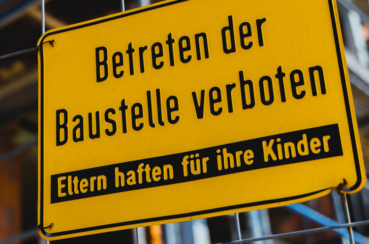 Baustellen Schild 1