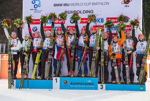 Biathlon Siegerehrung Biathlon Siegerehrung