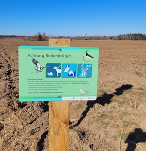 Schild Bodenbrüter Schild Bodenbrüter