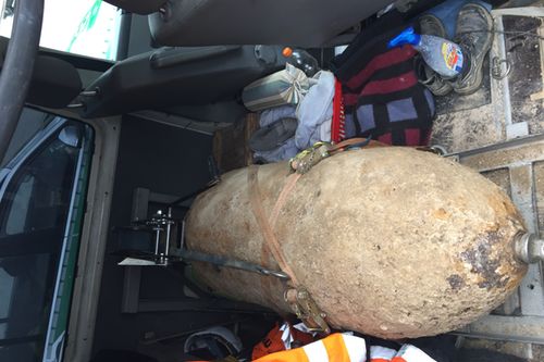 Bombe Abtransport
