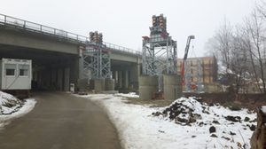 Brückenbaustelle Autobahn Brückenbaustelle Autobahn