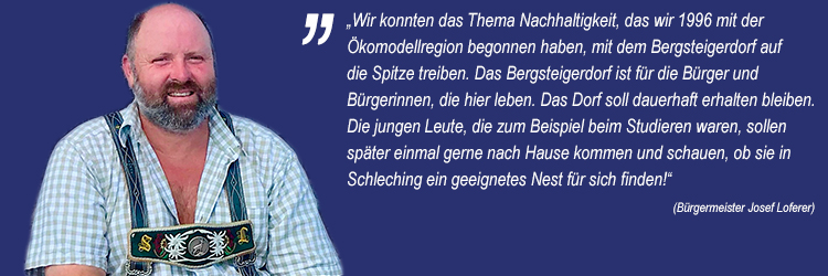 Meine Region - Meine Heimat - Sommerserie - Schleching Bürgermeister