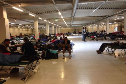 Fluechtlinge Industriehalle Freilssing 2