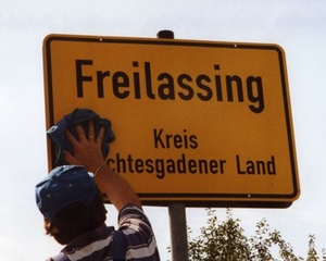 Freilassing Ortsschild