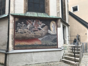 Fresko an der Ägidikirche Fresko an der Ägidikirche