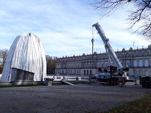 Herrenchiemsee Brunnen eingepackt