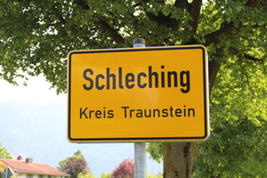 Ortsschild Schleching Ortsschild Schleching