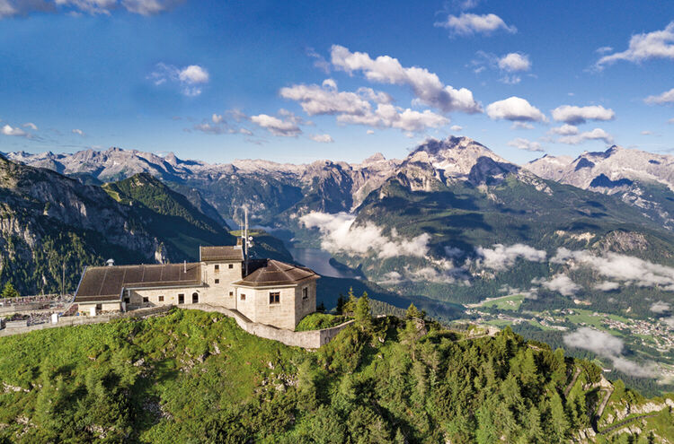 Kehlsteinhaus Mit Knigssee Luftaufnahme