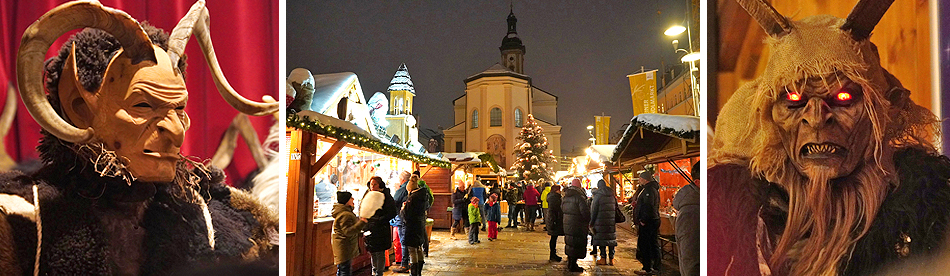 Krampus Perchten Brauchtum Christkindlmarkt Traunstein 2022