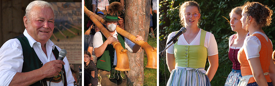 Alphornblasen, a G´sang und a Musi, auf der Kastensteinerwand Bischofswiesen August 2021 Alphornblasen, a G´sang und a Musi, auf der Kastensteinerwand Bischofswiesen August 2021