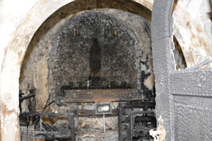 Lourdeskapelle ausgebrannt