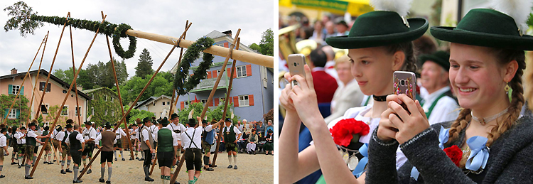 Maibaumaufstellen Florianiplatz Bad Reichenhall 2018