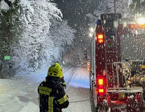 Schnee-Einsatz Feuerwehr