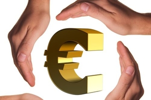 Hände Euro Spende