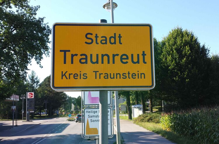 Traunreut Ortsschild