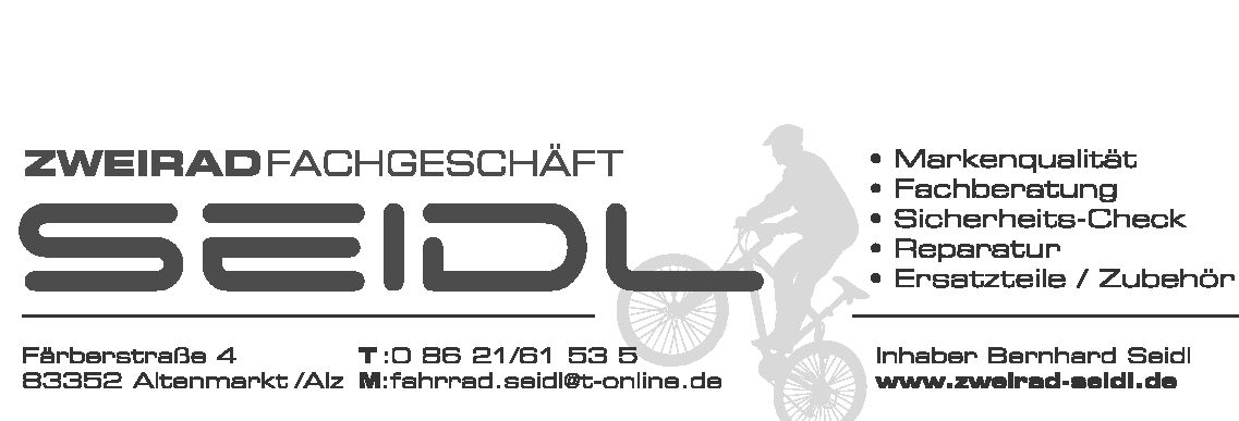 Rein in den Frühling - rauf auf´s Rad - Logo Zweirad Seidl Altenmarkt 
