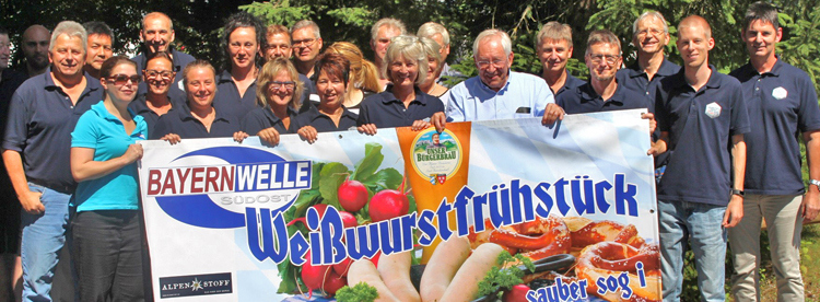 Bayernwelle Weißwurstfrühstück 07 Juli 2017 bei der Firma Knott in Eggstätt