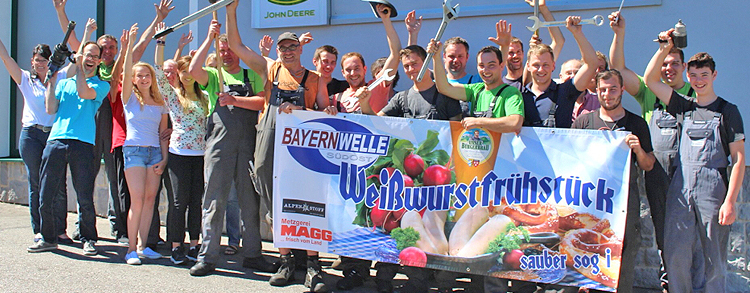 Bayernwelle Weißwurstfrühstück 09 Juni 2017 bei Firma Landtechnik Steinmassl in Petting