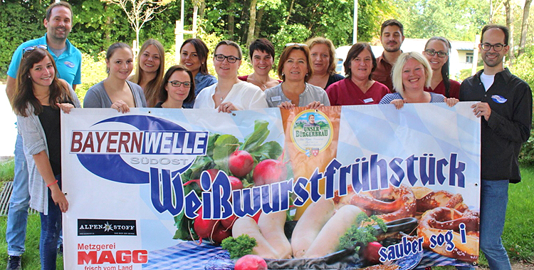 Bayernwelle Weißwurstfrühstück 15 September 2017 im Krankenhaus Trostberg