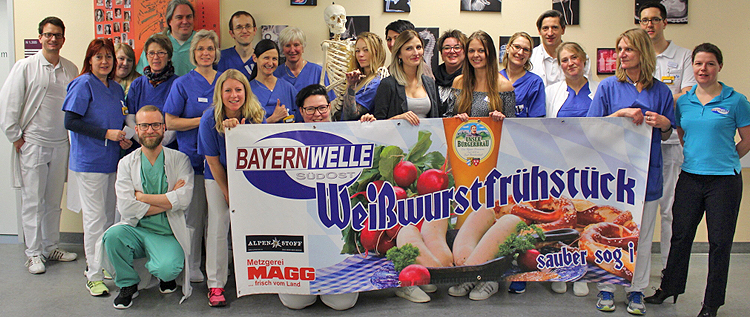 Bayernwelle Weißwurstfrühstück 16 März 2018 im Krankenhaus Traunstein