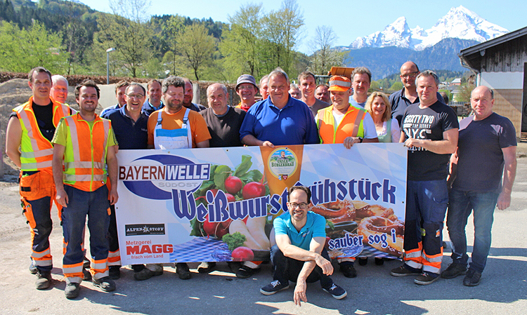 Bayernwelle Weißwurstfrühstück 20 April 2018 Bauhof Berchtesgaden