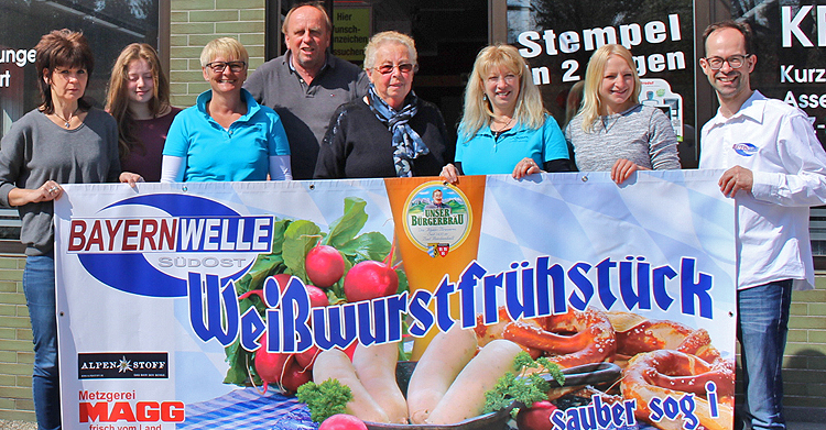 Bayernwelle Weißwurstfrühstück 21 April 2017 bei Firma Mallmann in Traunstein