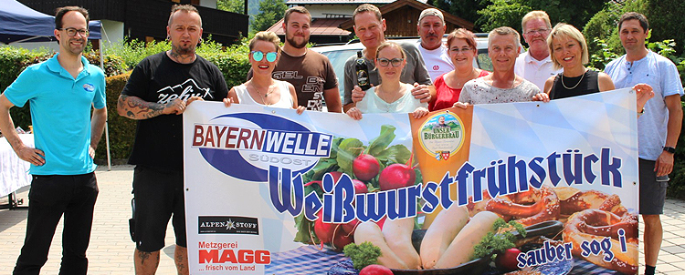 Bayernwelle Weißwurstfrühstück 23 Juni 2017 bei Hausmeisterservice Kube in Bayerisch Gmain