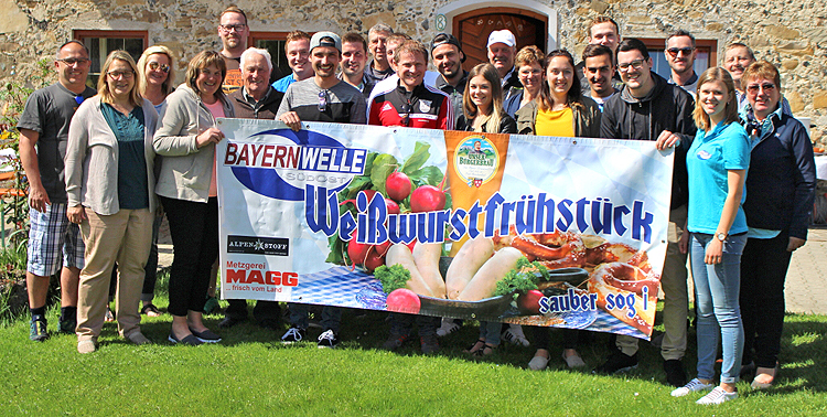 Bayernwelle Weißwurstfrühstück 27 April 2018 in Allerberg