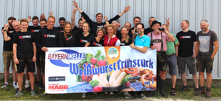 Bayernwelle Weißwurstfrühstück 28 Juli 2017 in Petting bei Gröbner Fertigungs GmbH