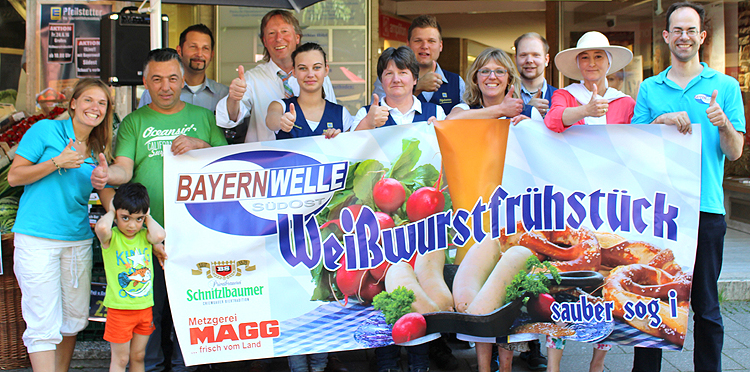 Bayernwelle Weißwurstfrühstück bei Edeka in Traunstein