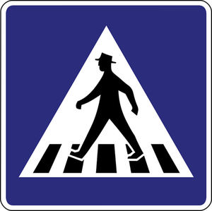Zebrastreifenschild Zebrastreifenschild