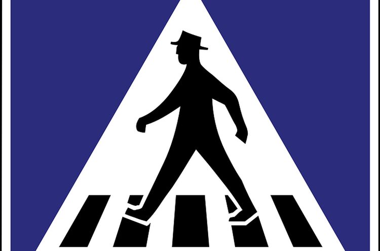 Zebrastreifen Schild